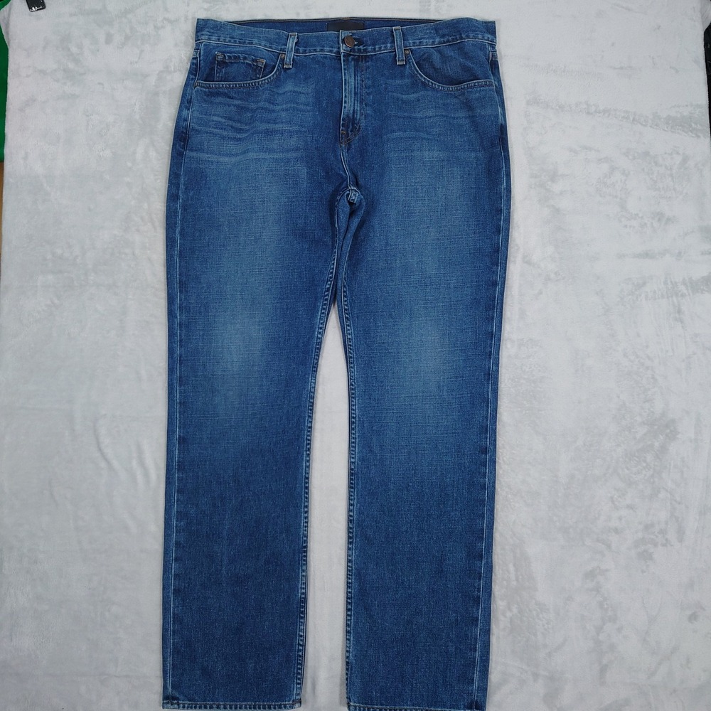 J BRAND Kane Jeans Mens 40x33 Straight Fit 100% Cotton Hawthorne Blue Denim $178